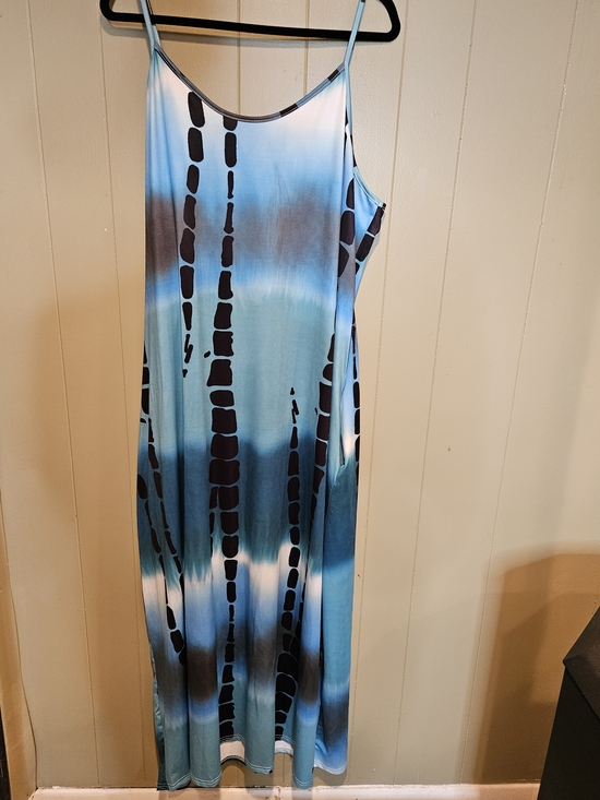 Dresses & Skirts - Blue Tie-Dye Slip Maxi Dress - Unbranded